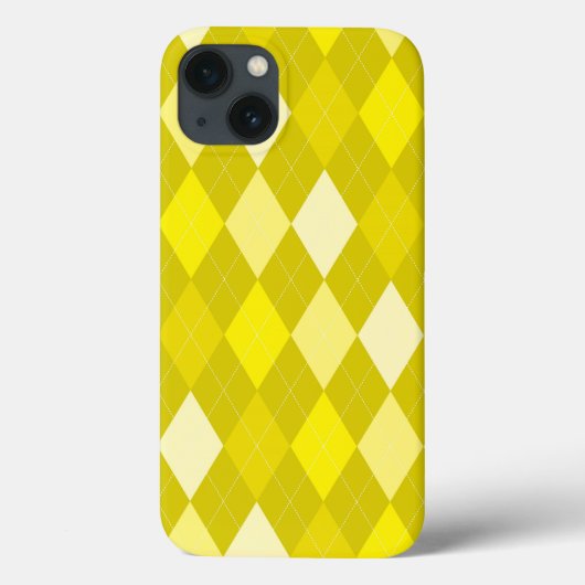 黄パタアーガイルーン Case-Mate iPhoneケース (裏面)