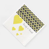 黄パターン（の模様が）ある色ハート (コーナー)