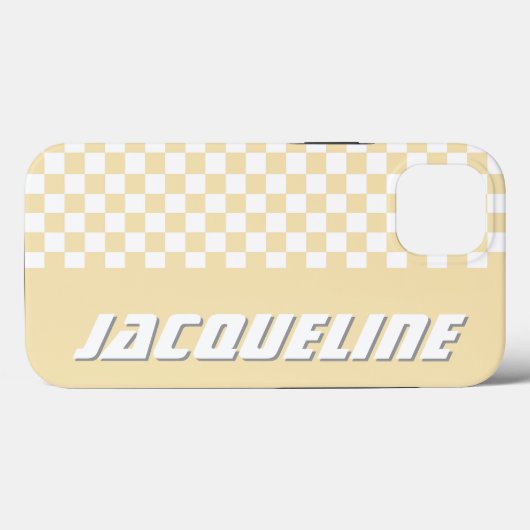 黄パタ市松模様にーン Case-Mate iPhoneケース (裏面 (横))