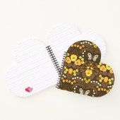 黄パンジー、鳥と蝶 ノートブック (内部)