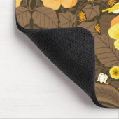 黄パンジー、鳥と蝶 マウスパッド (コーナー)