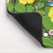 黄パンジー、鳥と蝶 マウスパッド (コーナー)