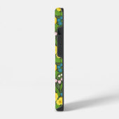 黄パンジー、鳥と蝶 iPhoneケース (左側面)