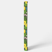 黄パンジー、鳥と蝶 SAMSUNG GALAXYケース (左側面)