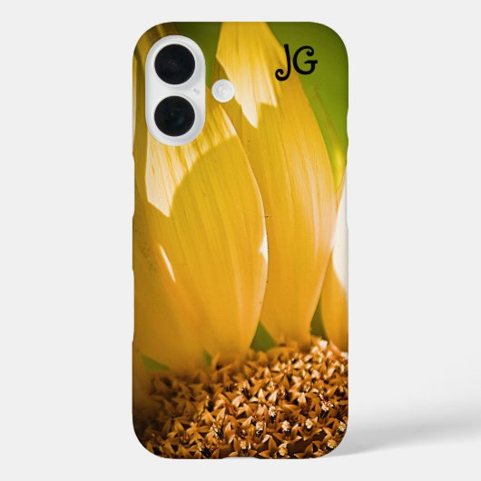 黄パーソナライズされたひまわりリンゴiPhoneケース Case-Mate iPhoneケース (裏面)