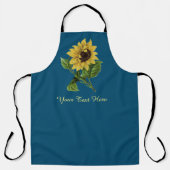 黄パーソナライズされたひまわり エプロン (正面)