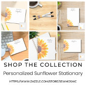 黄パーソナライズされたひまわり 黒ボールペン