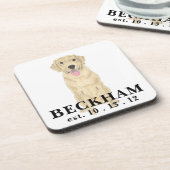 黄パーソナライズされたラブラドール コースター (左側)