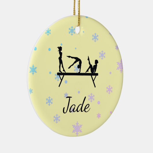 黄パーソナライズされた体操オーナメント セラミックオーナメント (右)