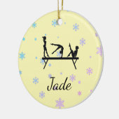 黄パーソナライズされた体操オーナメント セラミックオーナメント (左)
