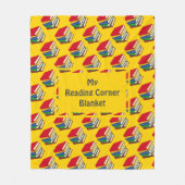 黄パーソナライズされた本 フリースブランケット (正面)