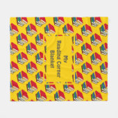 黄パーソナライズされた本 フリースブランケット (正面(横))