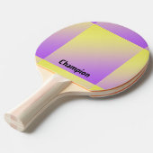 黄パーソナライズされた色から紫のグラデーション 卓球ラケット (正面アングル)