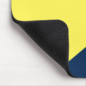 黄パーソナライズされた色と深い青の色ブロック マウスパッド (コーナー)