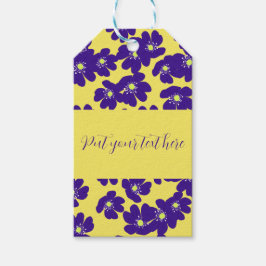 黄パーソナライズされた色と紫 ギフトタグ