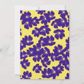 黄パーソナライズされた色と紫 招待状 (裏面)