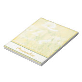 黄パーソナライズされた色の野花 ノートパッド (回転)