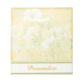 黄パーソナライズされた色の野花 ノートパッド (正面)