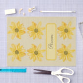 黄パーソナライズされた色フローラティッシュペーパーラッパー 薄葉紙 (クラフト)