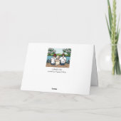 黄パーソナライズされた色ラブラドールファミリーブラウンS カード (裏面)