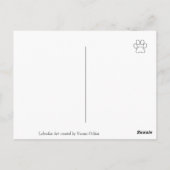 黄パーソナライズされた色ラブラドールファミリーブラウンS ポストカード (裏面)