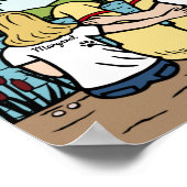 黄パーソナライズされた色ラブラドールファミリーブロンドロングB ポスター (角)