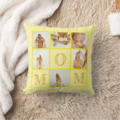 黄パーソナライズされた色装飾用クッション-カスタム写真付き クッション (ブランケット)