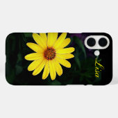 黄パーソナライズされた花アップルiPhoneケース Case-Mate iPhoneケース (裏面 (横))