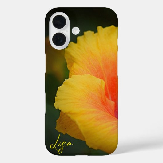 黄パーソナライズされた花アップルiPhoneケース Case-Mate iPhoneケース (裏面)
