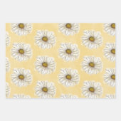 黄パープルおよび青デイジー ラッピングペーパーシート (正面)