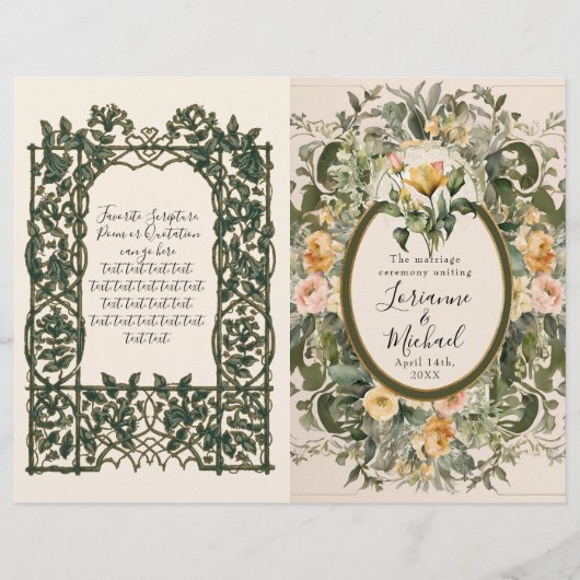 黄ビクトリアンエレガントフローラ結婚式 (正面)