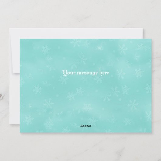 黄ビクトリアン金の月の天使のクリスマス シーズンカード (裏面)