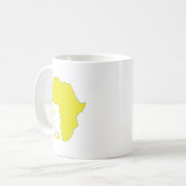 黄ファンキーアフリカの地図 コーヒーマグカップ (正面左)