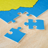 黄ファンキーアフリカの地図 ジグソーパズル (側面)