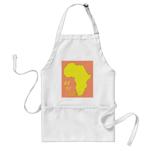 黄ファンキーアフリカの地図 スタンダードエプロン (正面)