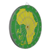 黄ファンキーアフリカの地図 ダーツボード (正面左)