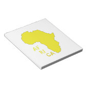 黄ファンキーアフリカの地図 ノートパッド (アングル)