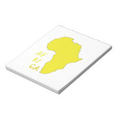黄ファンキーアフリカの地図 ノートパッド (回転)