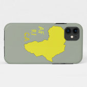 黄ファンキーアフリカの地図 Case-Mate iPhoneケース (裏面(横))
