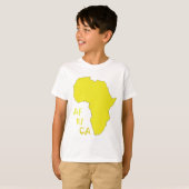 黄ファンキーアフリカの地図 Tシャツ (正面フル)