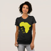 黄ファンキーアフリカの地図 Tシャツ (正面フル)