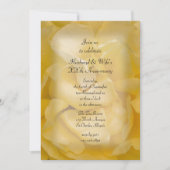 黄ファンシーバラ結婚記念日パーティー 招待状 (正面)