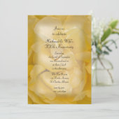 黄ファンシーバラ結婚記念日パーティー 招待状 (スタンド正面)