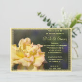 黄ファンシーローズ結婚式招待状 招待状 (スタンド正面)