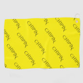 黄ファンシー色「チピン」ゴルフタオル ゴルフタオル (横)