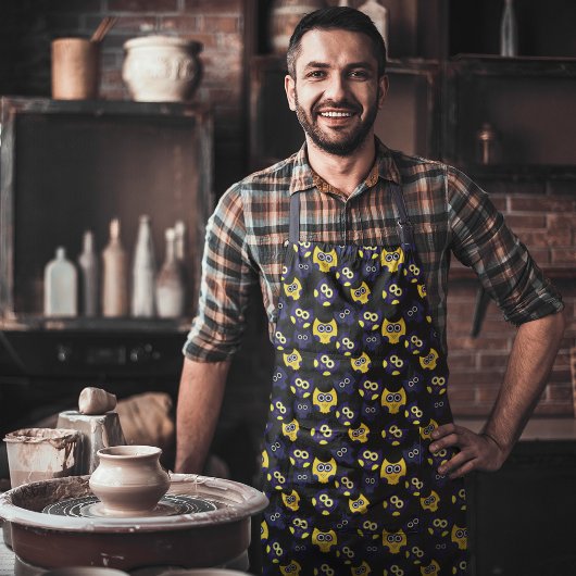 黄フクロウ エプロン