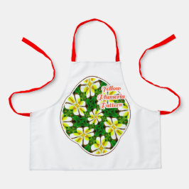 黄フランギパニ模様 エプロン