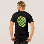 黄フランギパニ模様 トライブレンドTシャツ (裏面全面)