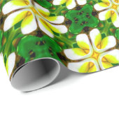 黄フランギパニ模様 ラッピングペーパー (ロールコーナー)