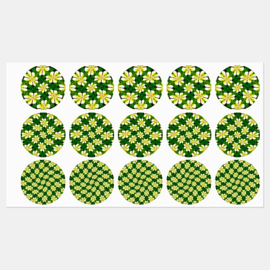 黄フランギパニ模様 ラベル (シート)